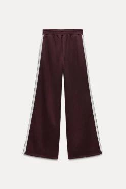 Outlet PANTALÓN FELPA BANDA LATERAL PUNTILLA Mujer Pantalones|Sudaderas / Joggers