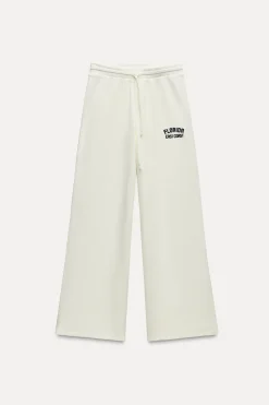 New PANTALÓN FELPA RECTO VARSITY Mujer Pantalones|Sudaderas / Joggers