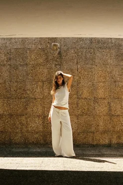 Best PANTALÓN FELPA RÚSTICO Mujer Pantalones