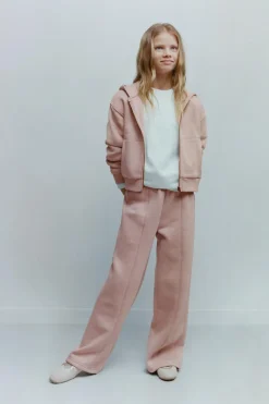 Niños ZARA 6 - 14 Años·Pantalones|6 - 14 Años·Deporte / Jogging<PANTALÓN FELPA WIDE LEG