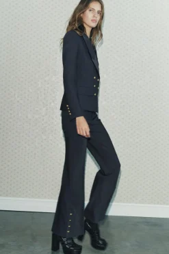 Hot PANTALÓN FLARE BOTONES ZW COLLECTION Mujer Pantalones