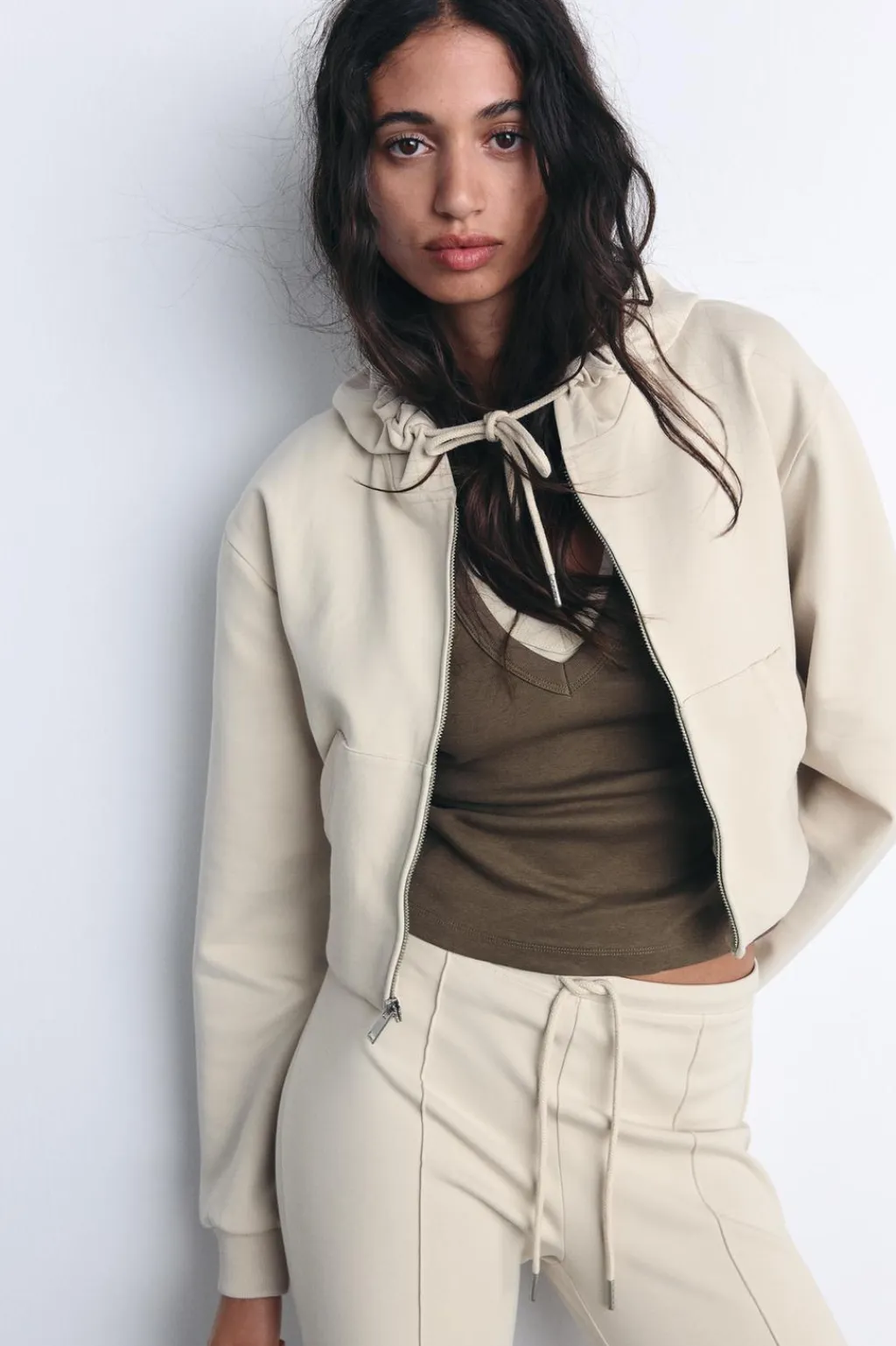 Hot PANTALÓN FLARE INTERLOCK COSTURAS Mujer Pantalones|Sudaderas / Joggers