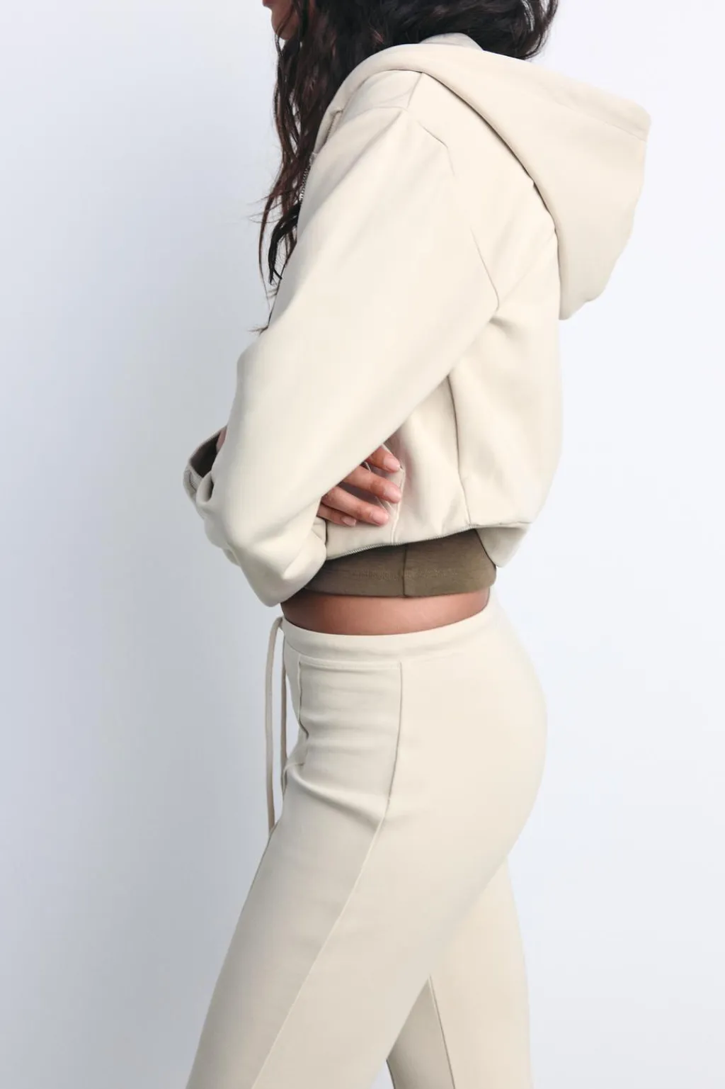 Hot PANTALÓN FLARE INTERLOCK COSTURAS Mujer Pantalones|Sudaderas / Joggers