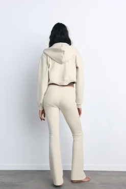 Hot PANTALÓN FLARE INTERLOCK COSTURAS Mujer Pantalones|Sudaderas / Joggers