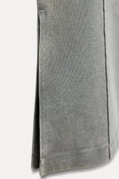 Outlet PANTALÓN FLARE INTERLOCK EFECTO LAVADO Mujer Pantalones