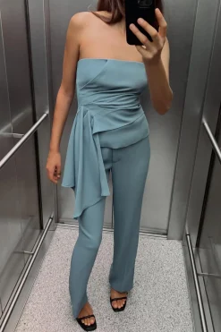 Online PANTALÓN FLARE TIRO ALTO Mujer Pantalones