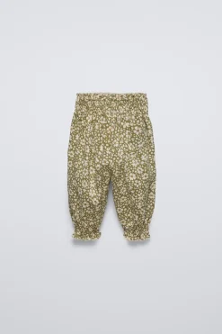 Niños ZARA 6 - 18 Meses·Pantalones / Leggings<PANTALÓN FLORES GOMITAS