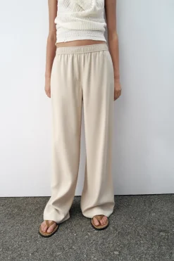 Best PANTALÓN FLUIDO ANCHO Mujer Pantalones