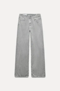 Discount PANTALÓN FLUIDO ANCHO EFECTO DENIM Mujer Jeans