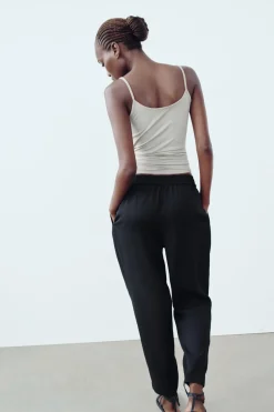 Online PANTALÓN FLUIDO TOBILLERO Mujer Pantalones