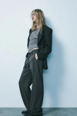 Hot PANTALÓN FRANELA RAYAS CORDÓN Mujer Pantalones