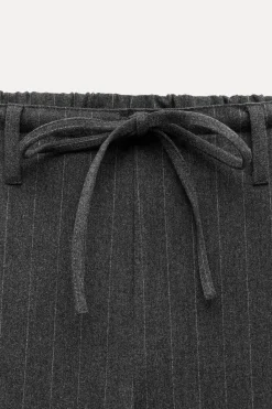 Hot PANTALÓN FRANELA RAYAS CORDÓN Mujer Pantalones