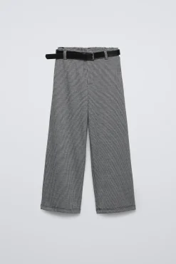 Niños ZARA 6 - 14 Años·Pantalones<PANTALÓN JACQUARD CINTURÓN