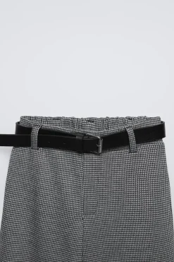 Niños ZARA 6 - 14 Años·Pantalones<PANTALÓN JACQUARD CINTURÓN