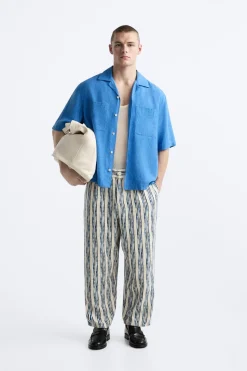 Sale PANTALÓN JACQUARD RAYAS Hombre Pantalones