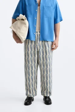 Sale PANTALÓN JACQUARD RAYAS Hombre Pantalones