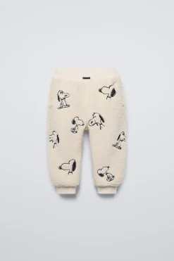 Niños ZARA 1½ - 6 Años·Pantalones / Leggings|1½ - 6 Años·Total Look<PANTALÓN JOGGER BORREGUILLO SNOOPY PEANUTS™