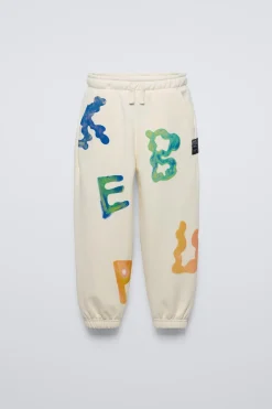 Niños ZARA 6 - 14 Años·Pantalones|6 - 14 Años·Total Look<PANTALÓN JOGGER ESTAMPADO LETRAS