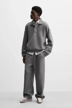 Hot PANTALÓN JOGGER PUNTO COSTURAS IRREGULARES Hombre Pantalones