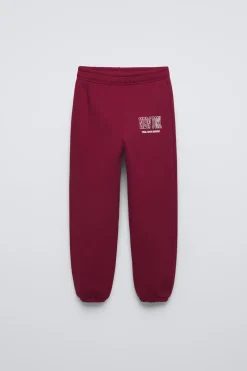 Niños ZARA 6 - 14 Años·Pantalones|6 - 14 Años·Deporte / Jogging<PANTALÓN JOGGER TEXTO FLOCK