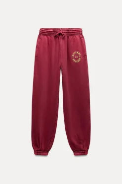 Best PANTALÓN JOGGER VARSITY EFECTO LAVADO Mujer Pantalones|Sudaderas / Joggers