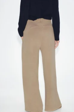 Online PANTALÓN LAVADO FELPA WIDE LEG Mujer Pantalones|Sudaderas / Joggers