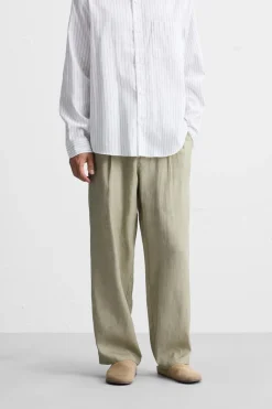 Clearance PANTALÓN LAVADO LYOCELL - LINO Hombre Pantalones