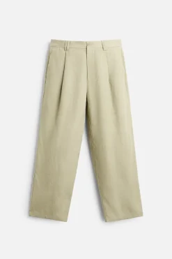 Clearance PANTALÓN LAVADO LYOCELL - LINO Hombre Pantalones