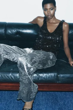 Sale PANTALÓN LENTEJUELAS ZW COLLECTION Mujer Pantalones