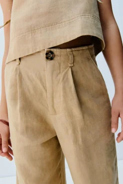 Niños ZARA 6 - 14 Años·Pantalones|6 - 14 Años·Total Look<PANTALÓN LINO