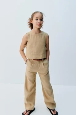 Niños ZARA 6 - 14 Años·Pantalones|6 - 14 Años·Total Look<PANTALÓN LINO