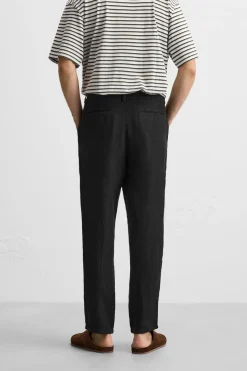 Clearance PANTALÓN LINO PLIEGUES Hombre Pantalones