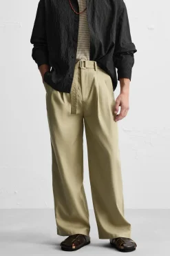 Clearance PANTALÓN LYOCELL - ALGODÓN CINTURÓN Hombre Pantalones