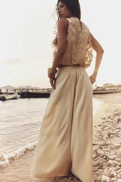 Hot PANTALÓN MAXI ANCHO Mujer Pantalones