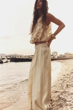 Hot PANTALÓN MAXI ANCHO Mujer Pantalones