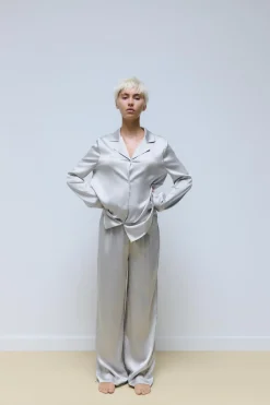 Hot PANTALÓN MEZCLA SEDA Mujer Pantalones