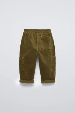 Niños ZARA 1½ - 6 Años·Pantalones|1½ - 6 Años·Pantalones / Leggings<PANTALÓN MICROPANA CARGO FORRADO