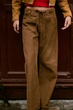 Discount PANTALÓN PANA CORDONES Mujer Pantalones