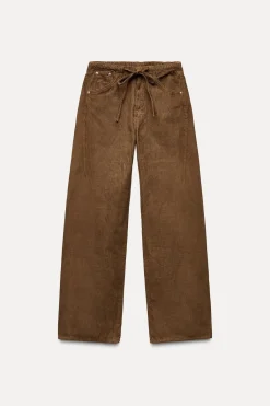 Discount PANTALÓN PANA CORDONES Mujer Pantalones