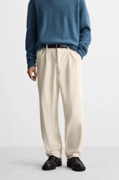 Outlet PANTALÓN PANA PLIEGUES Hombre Pantalones