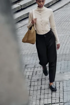 New PANTALÓN PAPERBAG CINTURA ELÁSTICA Mujer Pantalones