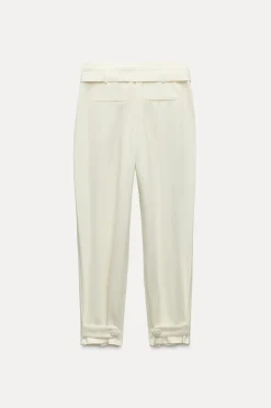 Outlet PANTALÓN PAPERBAG CINTURÓN Mujer Pantalones