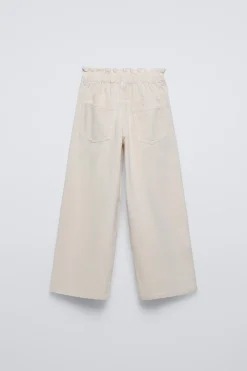 Niños ZARA 6 - 14 Años·Pantalones|6 - 14 Años·Total Look<PANTALÓN PAPERBAG PANA GRUESA