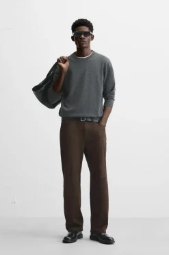 Hot PANTALÓN PIEL ANTE Hombre Pantalones