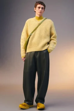 Outlet PANTALÓN PIEL BALLOON FIT LIMITED EDITION Hombre Pantalones