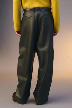 Outlet PANTALÓN PIEL BALLOON FIT LIMITED EDITION Hombre Pantalones