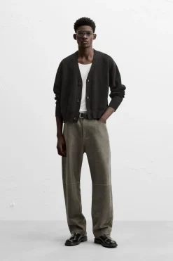 Outlet PANTALÓN PIEL EFECTO LAVADO Hombre Piel|Pantalones