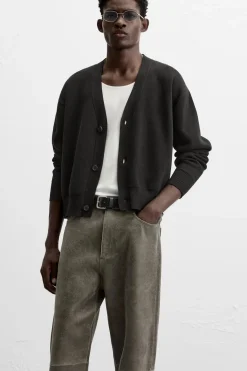 Outlet PANTALÓN PIEL EFECTO LAVADO Hombre Piel|Pantalones