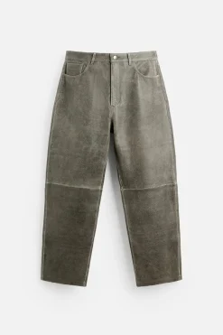 Outlet PANTALÓN PIEL EFECTO LAVADO Hombre Piel|Pantalones