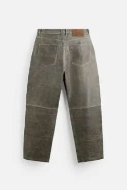 Outlet PANTALÓN PIEL EFECTO LAVADO Hombre Piel|Pantalones